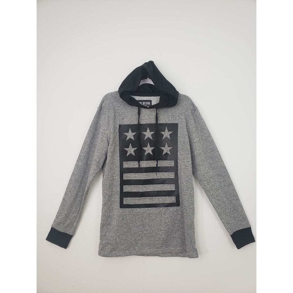 (JL) Y2K Master Piece Five By Five Men's Sweatshirt Size M Hoodie Flag Stars